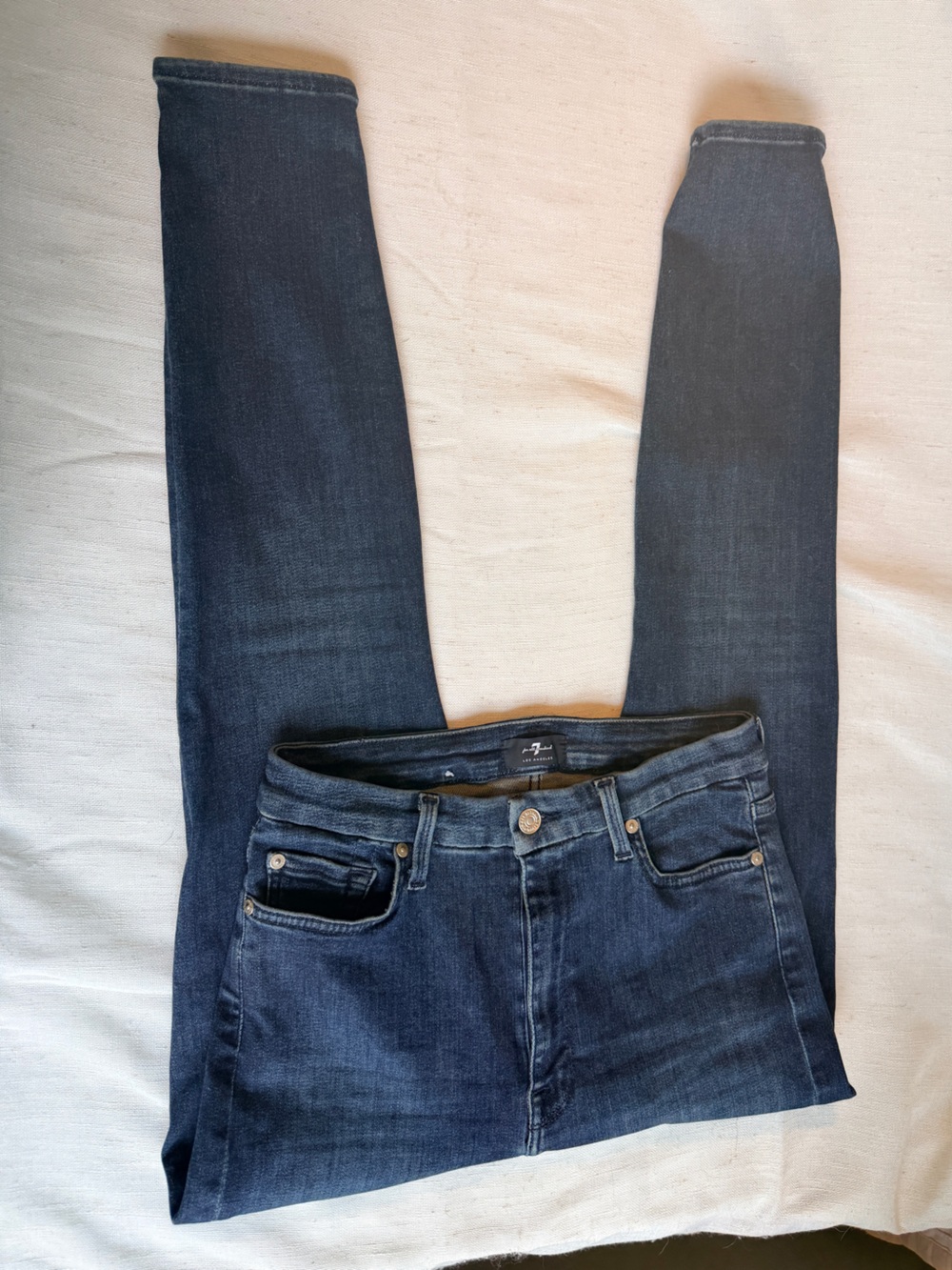 7 For All Mankind Skinny Ankle Jeans Size 28 Dark Wash Stretch